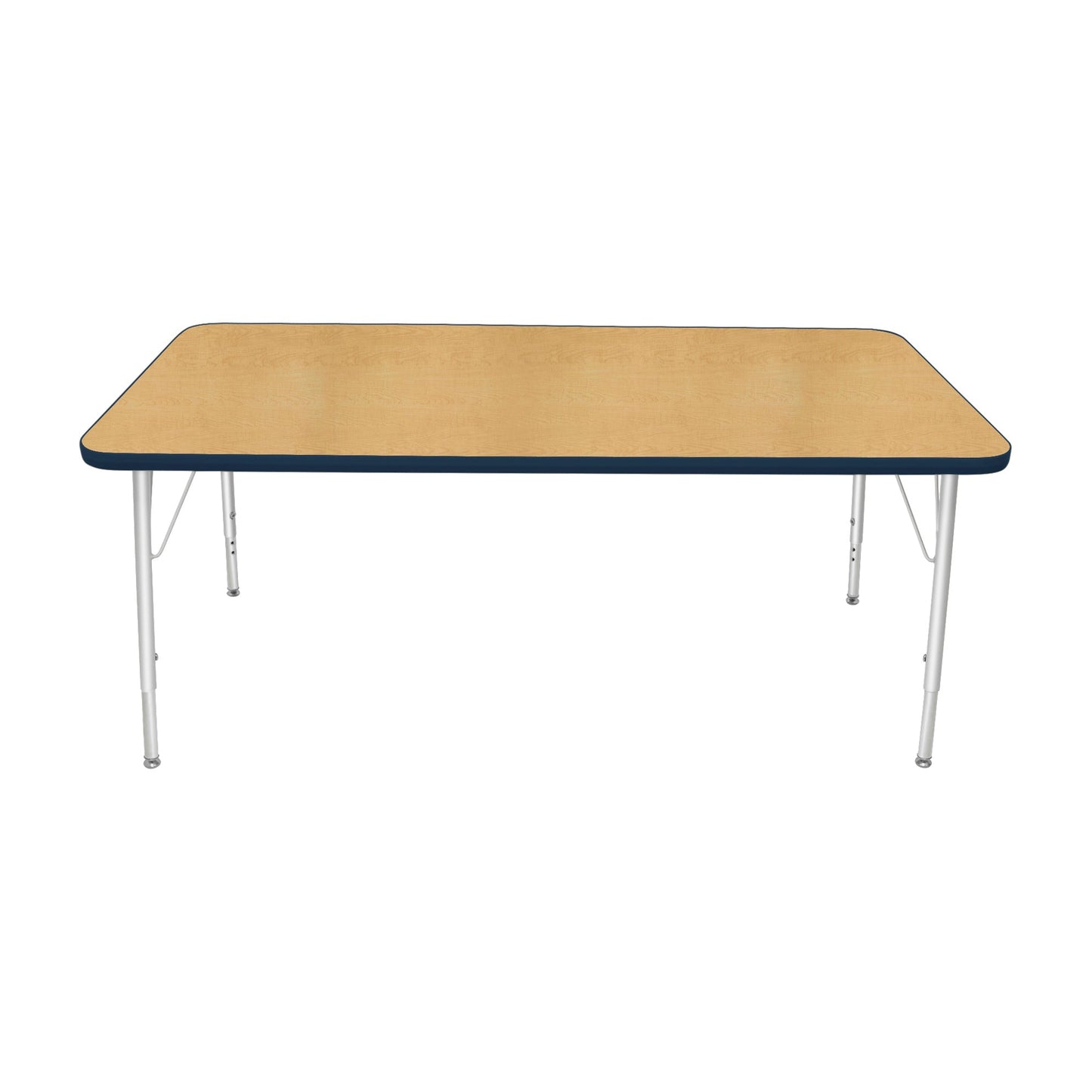 Mahar Creative Colors Large Rectangle Activity Table Preschool Height Adjustable Legs 60"W x 30"D x 17" - 25"H (MHR-3060LO)