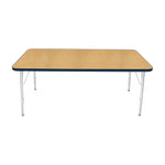 Mahar Creative Colors Large Rectangle Activity Table Preschool Height Adjustable Legs 60