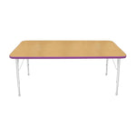 Mahar Creative Colors Large Rectangle Activity Table Preschool Height Adjustable Legs 60