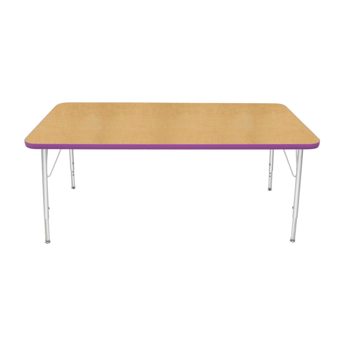 Mahar Creative Colors Large Rectangle Activity Table Preschool Height Adjustable Legs 60"W x 30"D x 17" - 25"H (MHR-3060LO)