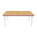 Mahar Creative Colors Large Rectangle Activity Table Preschool Height Adjustable Legs 60