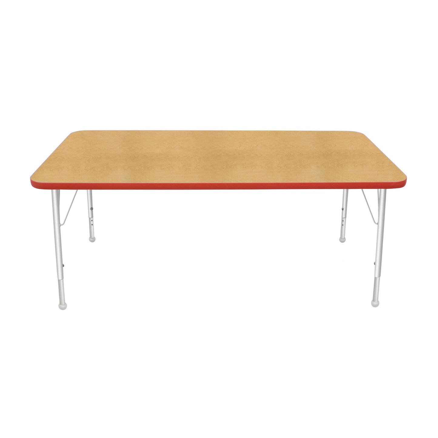 Mahar Creative Colors Large Rectangle Activity Table Preschool Height Adjustable Legs 60"W x 30"D x 17" - 25"H (MHR-3060LO)