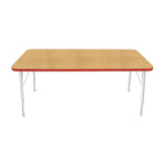Mahar Creative Colors Large Rectangle Activity Table Preschool Height Adjustable Legs 60