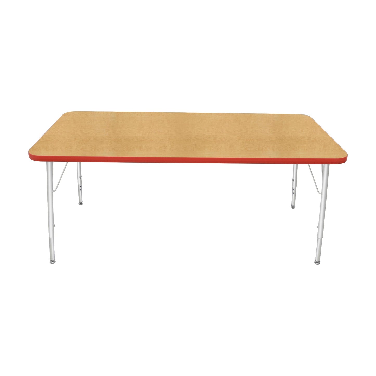 Mahar Creative Colors Large Rectangle Activity Table Preschool Height Adjustable Legs 60"W x 30"D x 17" - 25"H (MHR-3060LO)