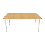 Mahar Creative Colors Large Rectangle Activity Table Preschool Height Adjustable Legs 60