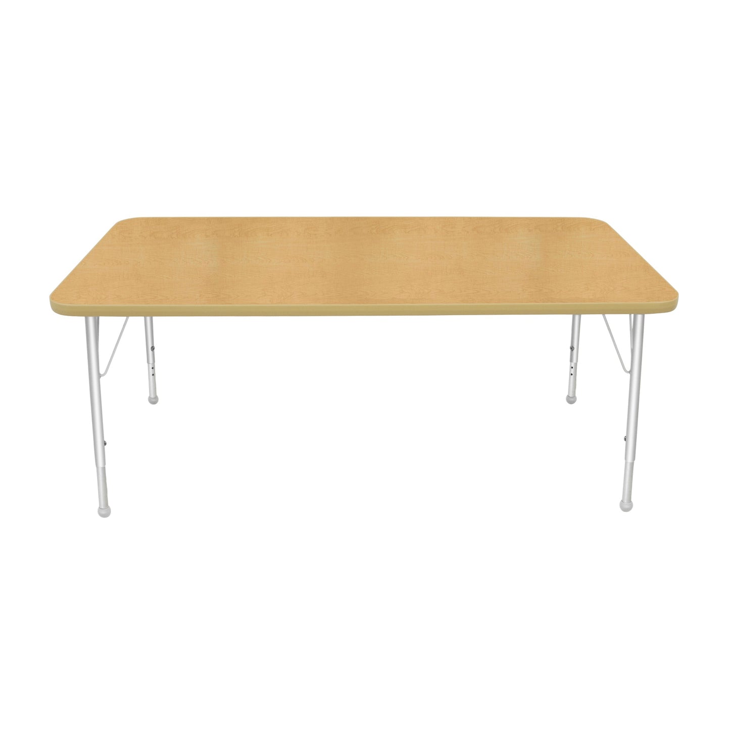 Mahar Creative Colors Large Rectangle Activity Table Preschool Height Adjustable Legs 60"W x 30"D x 17" - 25"H (MHR-3060LO)