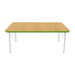 Mahar Creative Colors Large Rectangle Activity Table Preschool Height Adjustable Legs 60