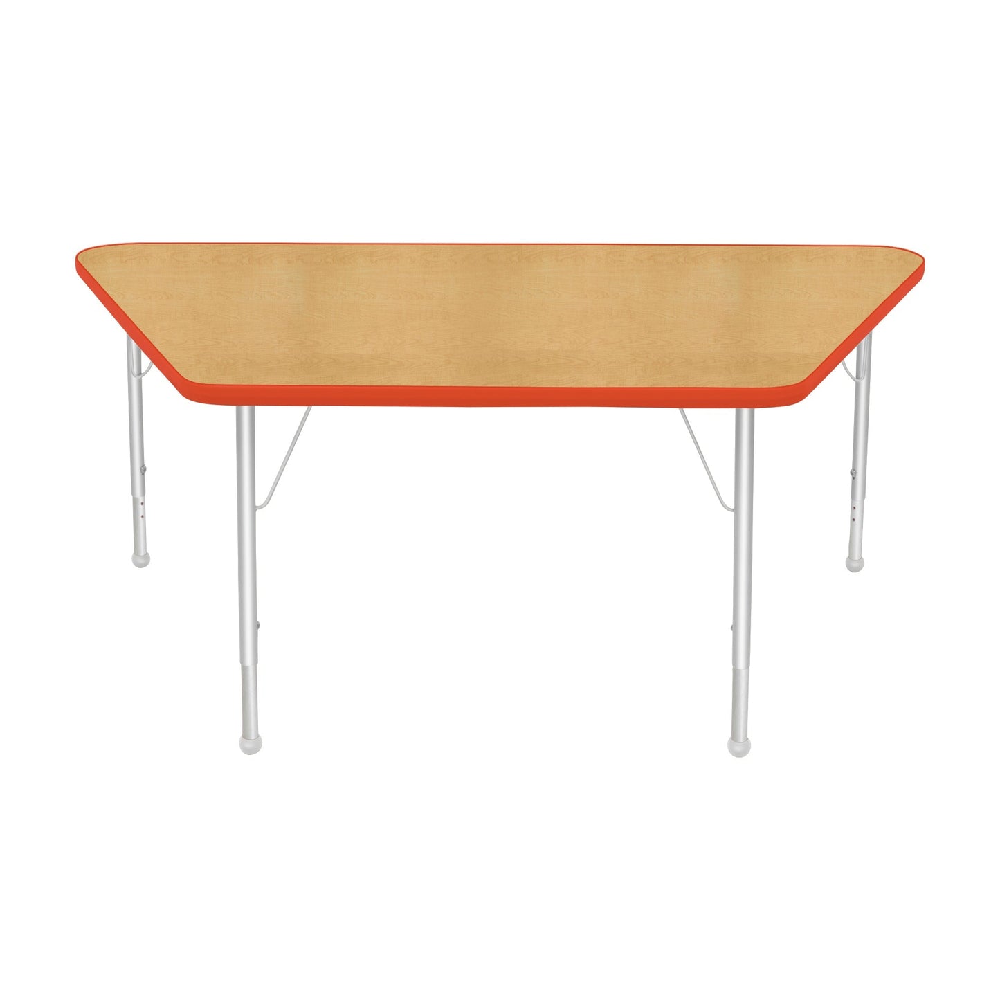Mahar Creative Colors Large Trapezoid Activity Table Preschool Height Adjustable Legs 60"W x 30"D x 17" - 25"H (MHR-3060TLO)