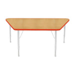 Mahar Creative Colors Large Trapezoid Activity Table Preschool Height Adjustable Legs 60