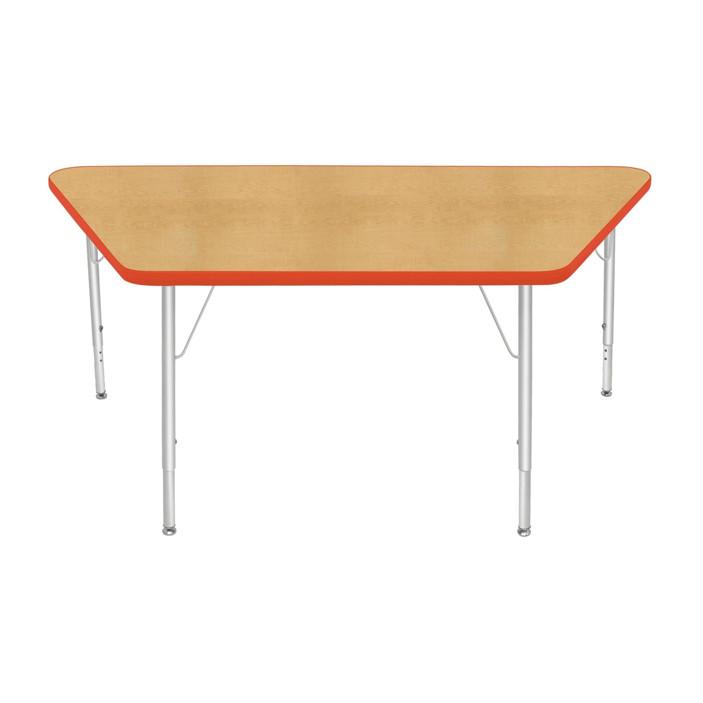 Mahar Creative Colors Large Trapezoid Activity Table Preschool Height Adjustable Legs 60"W x 30"D x 17" - 25"H (MHR-3060TLO)