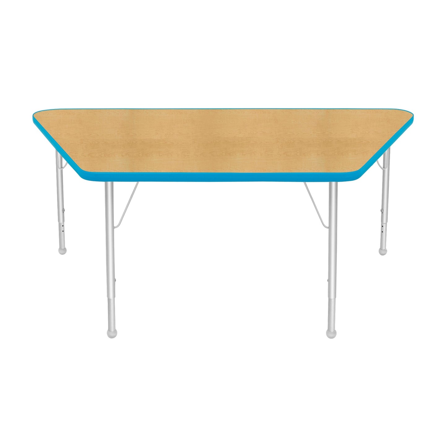 Mahar Creative Colors Large Trapezoid Activity Table Preschool Height Adjustable Legs 60"W x 30"D x 17" - 25"H (MHR-3060TLO)