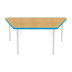 Mahar Creative Colors Large Trapezoid Activity Table Preschool Height Adjustable Legs 60