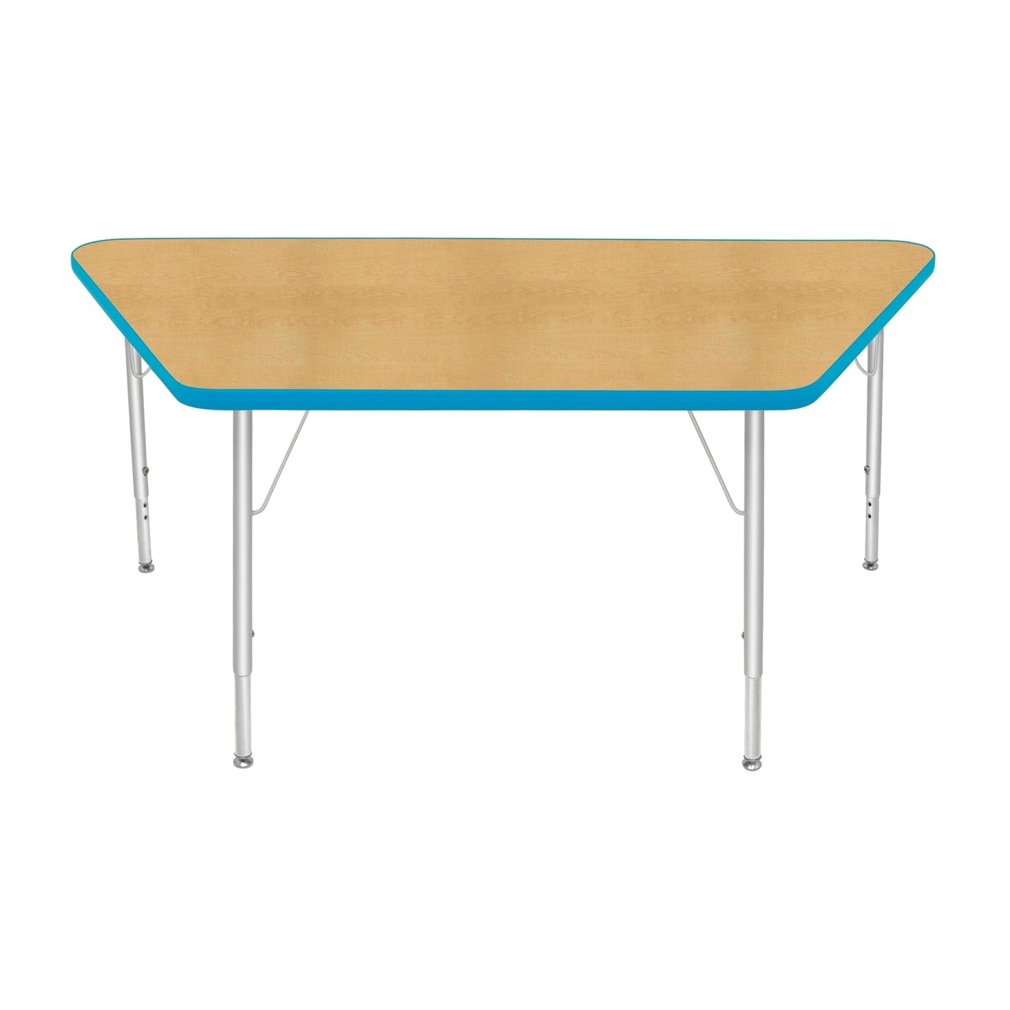 Mahar Creative Colors Large Trapezoid Activity Table Preschool Height Adjustable Legs 60"W x 30"D x 17" - 25"H (MHR-3060TLO)