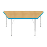 Mahar Creative Colors Large Trapezoid Activity Table Preschool Height Adjustable Legs 60