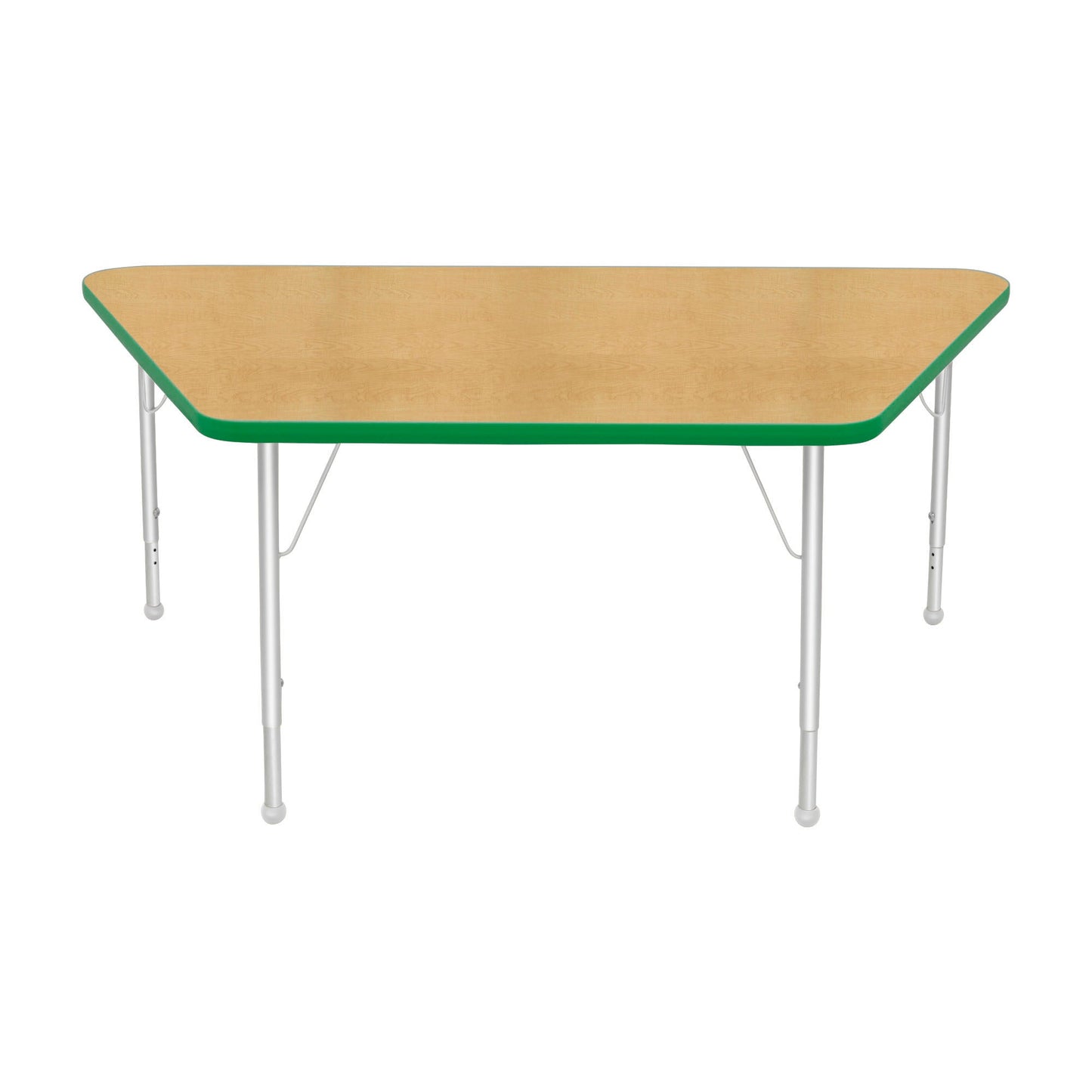 Mahar Creative Colors Large Trapezoid Activity Table Preschool Height Adjustable Legs 60"W x 30"D x 17" - 25"H (MHR-3060TLO)