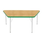 Mahar Creative Colors Large Trapezoid Activity Table Preschool Height Adjustable Legs 60