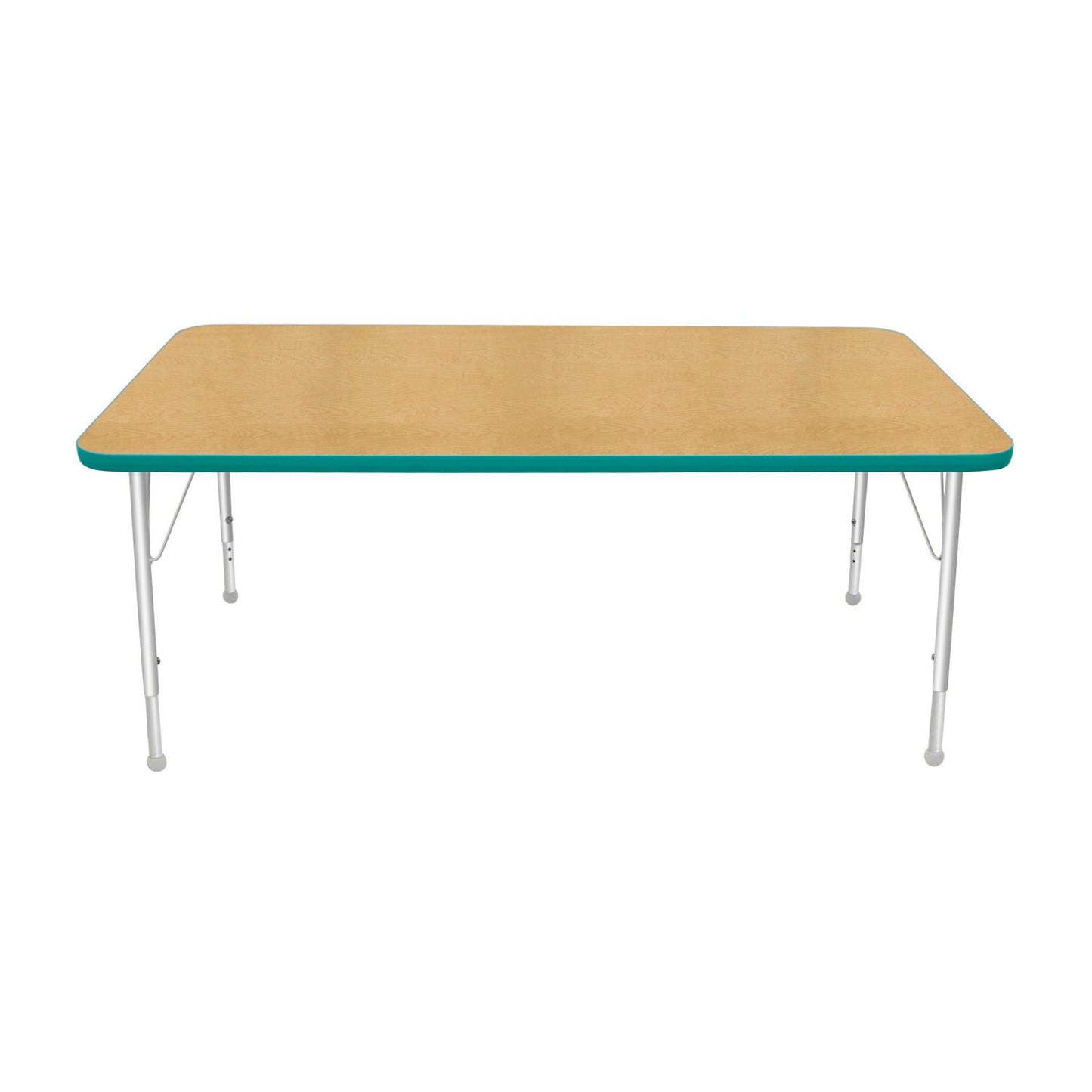 Mahar Creative Colors Large Rectangle Activity Table Preschool Height Adjustable Legs 60"W x 30"D x 17" - 25"H (MHR-3060LO)