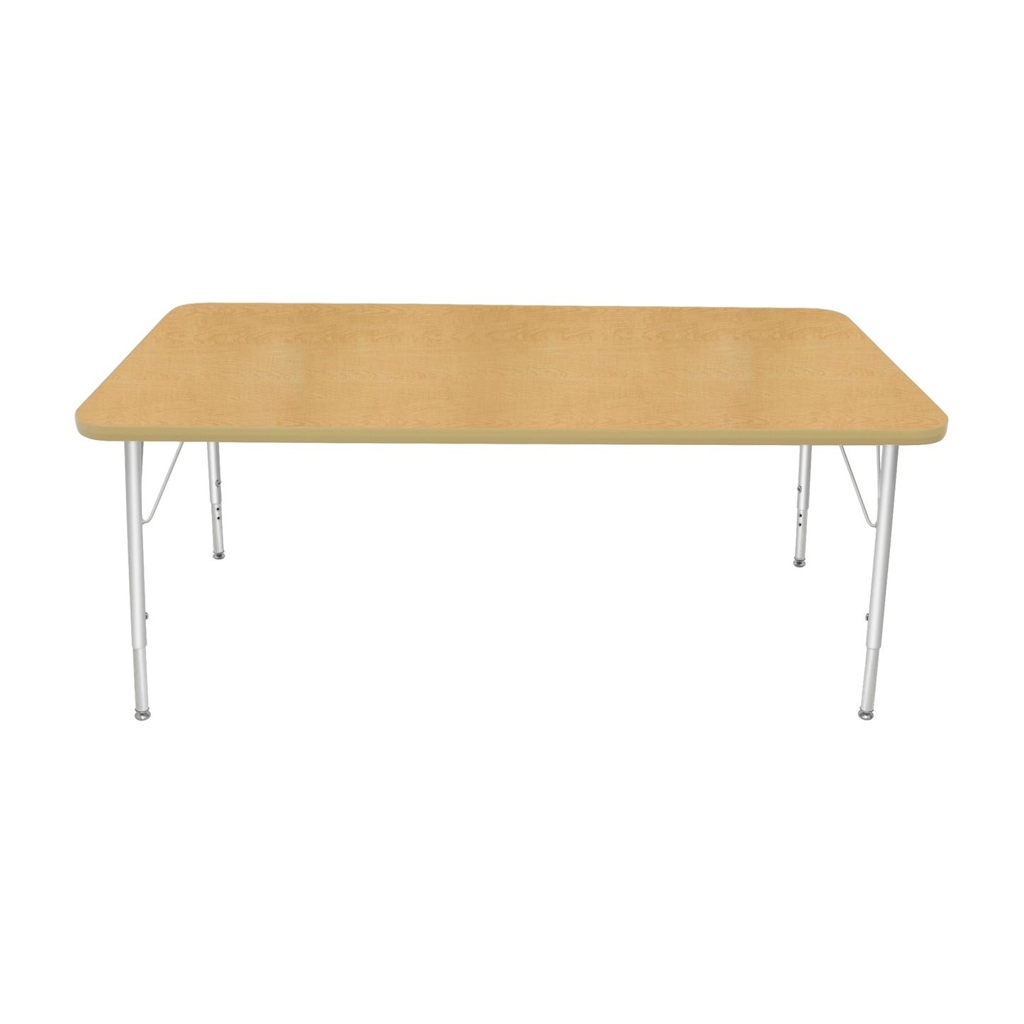Mahar Creative Colors Large Rectangle Activity Table Preschool Height Adjustable Legs 60"W x 30"D x 17" - 25"H (MHR-3060LO)