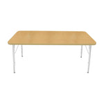 Mahar Creative Colors Large Rectangle Activity Table Preschool Height Adjustable Legs 60