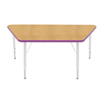 Mahar Creative Colors Large Trapezoid Activity Table Preschool Height Adjustable Legs 60