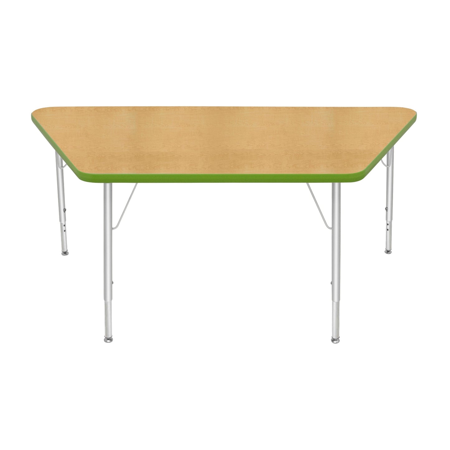 Mahar Creative Colors Large Trapezoid Activity Table Preschool Height Adjustable Legs 60"W x 30"D x 17" - 25"H (MHR-3060TLO)