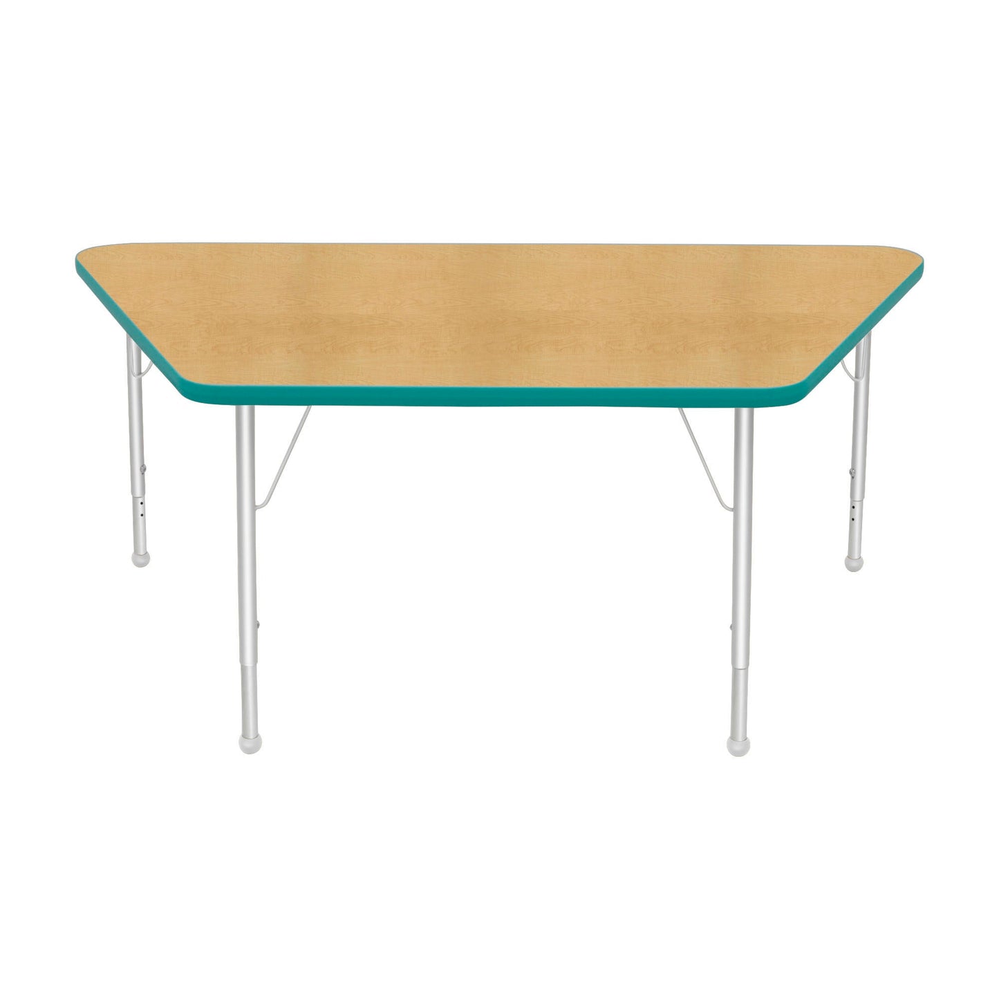 Mahar Creative Colors Large Trapezoid Activity Table Preschool Height Adjustable Legs 60"W x 30"D x 17" - 25"H (MHR-3060TLO)