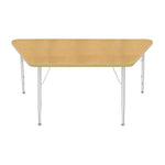 Mahar Creative Colors Large Trapezoid Activity Table Preschool Height Adjustable Legs 60