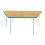 Mahar Creative Colors Large Trapezoid Activity Table Preschool Height Adjustable Legs 60