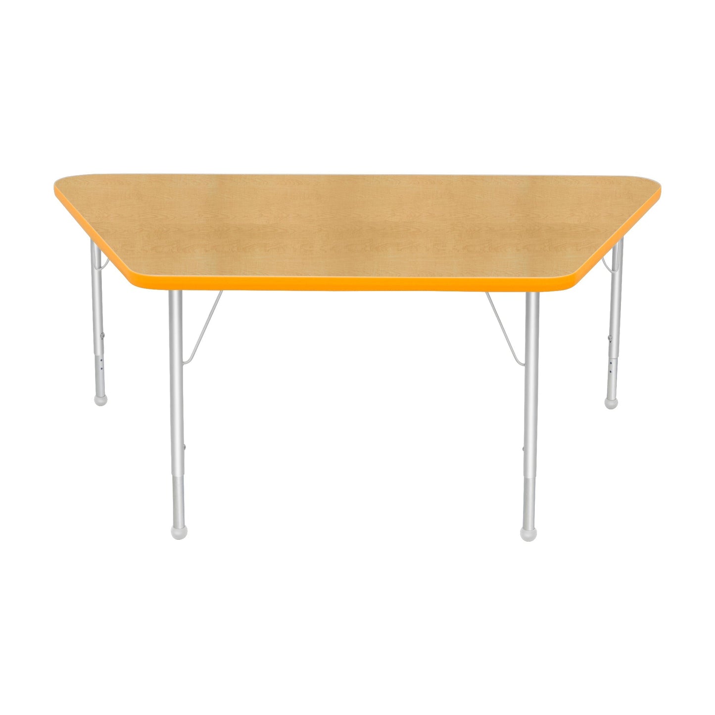 Mahar Creative Colors Large Trapezoid Activity Table Preschool Height Adjustable Legs 60"W x 30"D x 17" - 25"H (MHR-3060TLO)