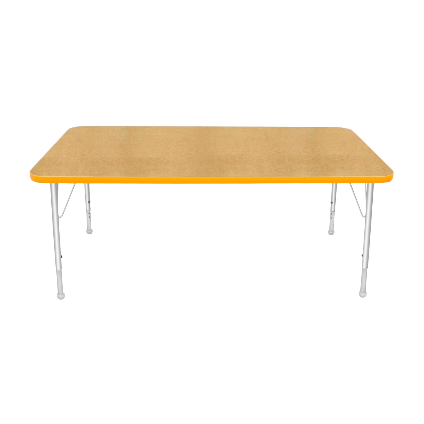 Mahar Creative Colors Large Rectangle Activity Table Preschool Height Adjustable Legs 60"W x 30"D x 17" - 25"H (MHR-3060LO)