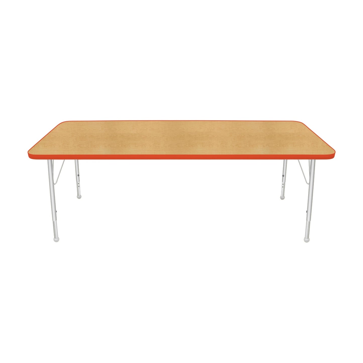 Mahar Creative Colors Small Rectangle Activity Table Preschool Height Adjustable Legs 72"W x 30"D x 17" - 25"H (MHR-3072LO)