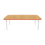 Mahar Creative Colors Small Rectangle Activity Table Preschool Height Adjustable Legs 72