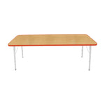 Mahar Creative Colors Small Rectangle Activity Table Preschool Height Adjustable Legs 72