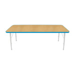 Mahar Creative Colors Small Rectangle Activity Table Preschool Height Adjustable Legs 72