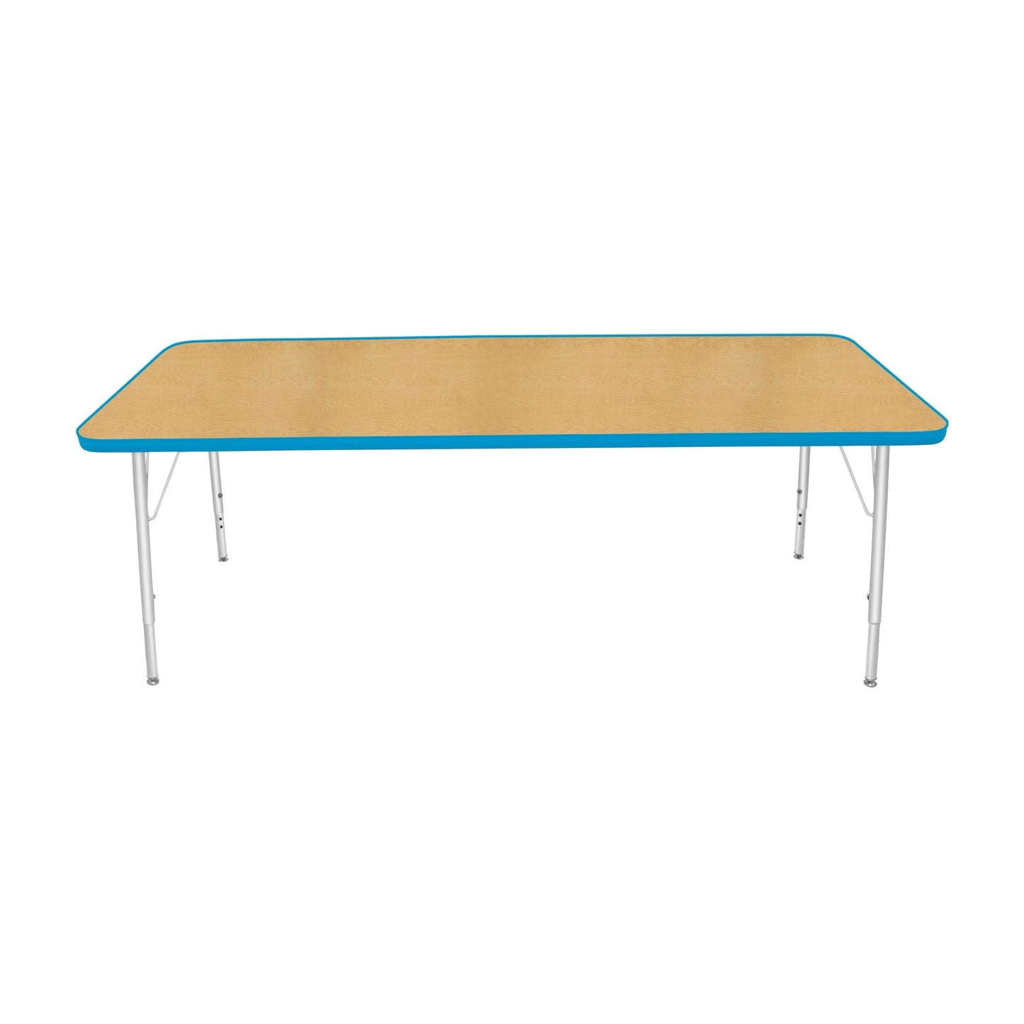 Mahar Creative Colors Small Rectangle Activity Table Preschool Height Adjustable Legs 72"W x 30"D x 17" - 25"H (MHR-3072LO)