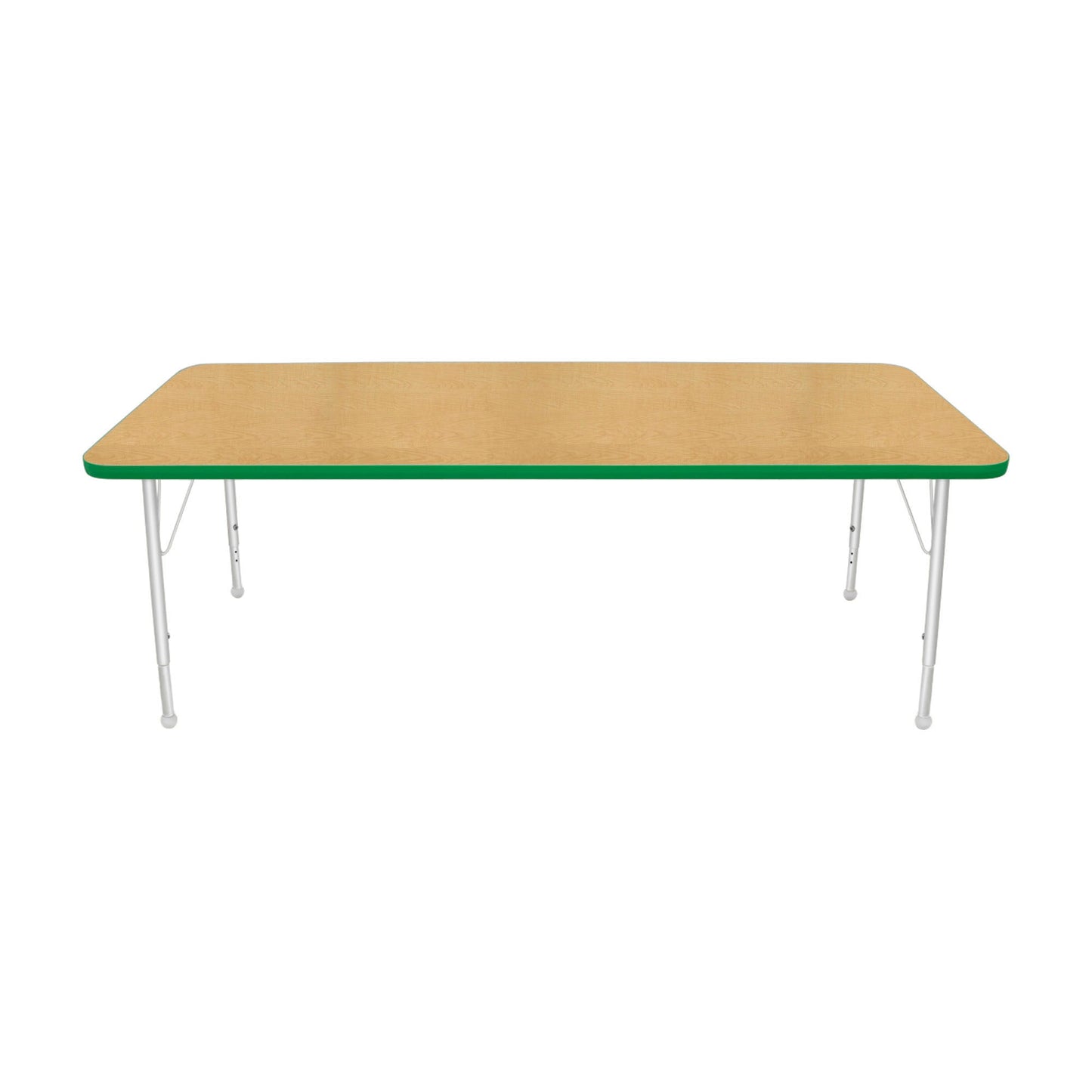 Mahar Creative Colors Small Rectangle Activity Table Preschool Height Adjustable Legs 72"W x 30"D x 17" - 25"H (MHR-3072LO)