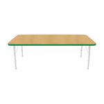 Mahar Creative Colors Small Rectangle Activity Table Preschool Height Adjustable Legs 72