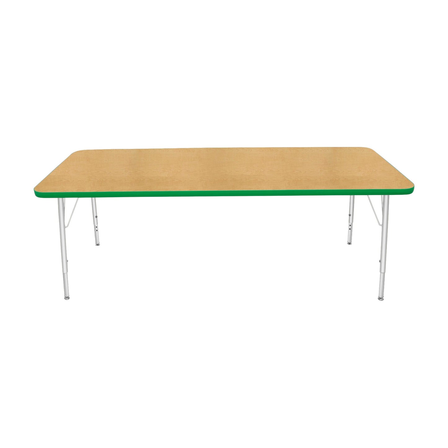 Mahar Creative Colors Small Rectangle Activity Table Preschool Height Adjustable Legs 72"W x 30"D x 17" - 25"H (MHR-3072LO)