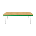 Mahar Creative Colors Small Rectangle Activity Table Preschool Height Adjustable Legs 72