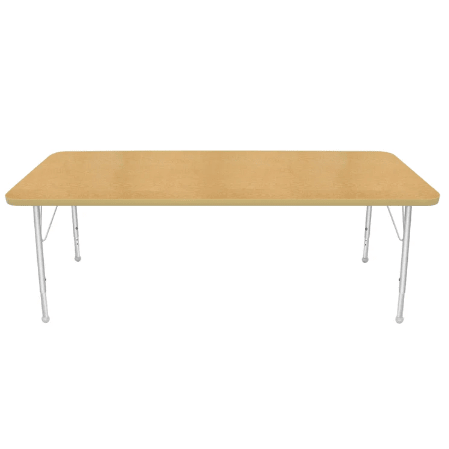 Mahar Creative Colors Small Rectangle Activity Table Preschool Height Adjustable Legs 72"W x 30"D x 17" - 25"H (MHR - 3072LO) - SchoolOutlet