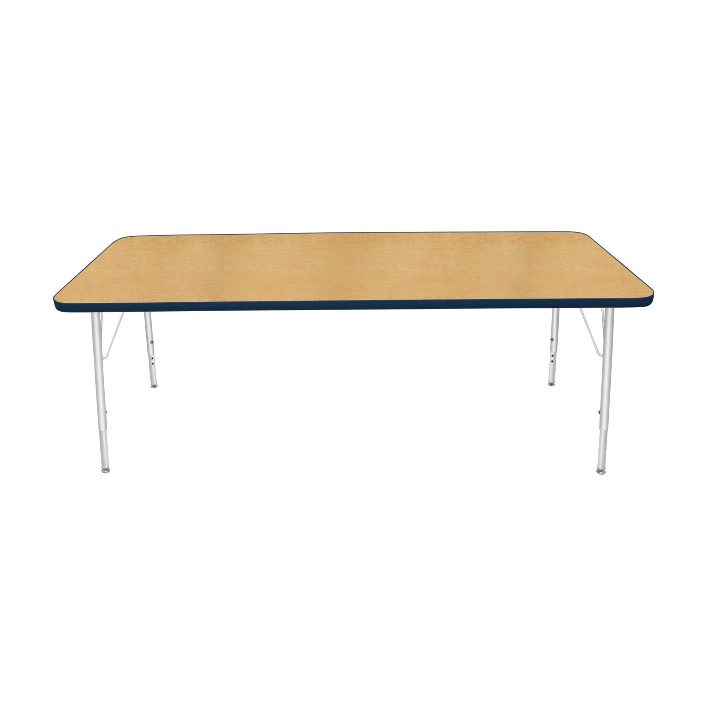 Mahar Creative Colors Small Rectangle Activity Table Preschool Height Adjustable Legs 72"W x 30"D x 17" - 25"H (MHR-3072LO)
