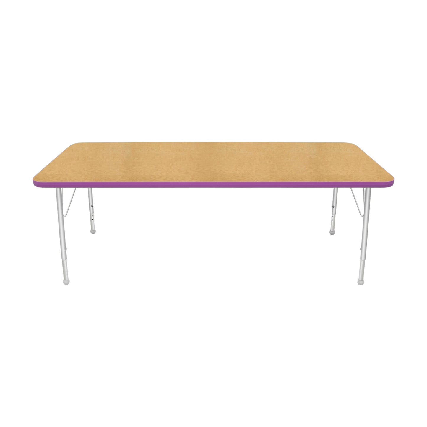 Mahar Creative Colors Small Rectangle Activity Table Preschool Height Adjustable Legs 72"W x 30"D x 17" - 25"H (MHR-3072LO)