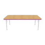 Mahar Creative Colors Small Rectangle Activity Table Preschool Height Adjustable Legs 72