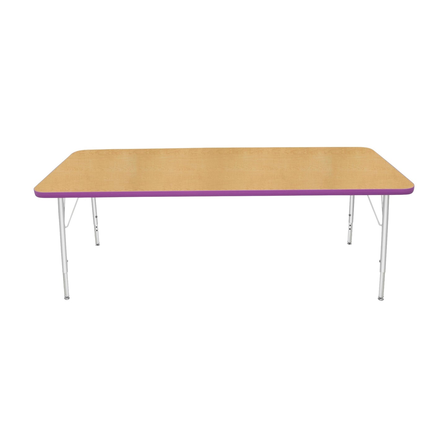 Mahar Creative Colors Small Rectangle Activity Table Preschool Height Adjustable Legs 72"W x 30"D x 17" - 25"H (MHR-3072LO)