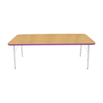 Mahar Creative Colors Small Rectangle Activity Table Preschool Height Adjustable Legs 72