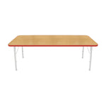 Mahar Creative Colors Small Rectangle Activity Table Preschool Height Adjustable Legs 72
