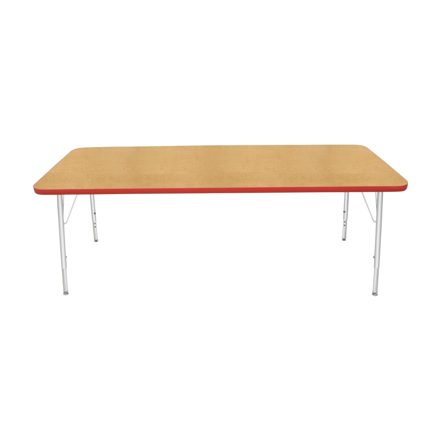 Mahar Creative Colors Small Rectangle Activity Table Preschool Height Adjustable Legs 72"W x 30"D x 17" - 25"H (MHR-3072LO)