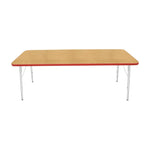 Mahar Creative Colors Small Rectangle Activity Table Preschool Height Adjustable Legs 72