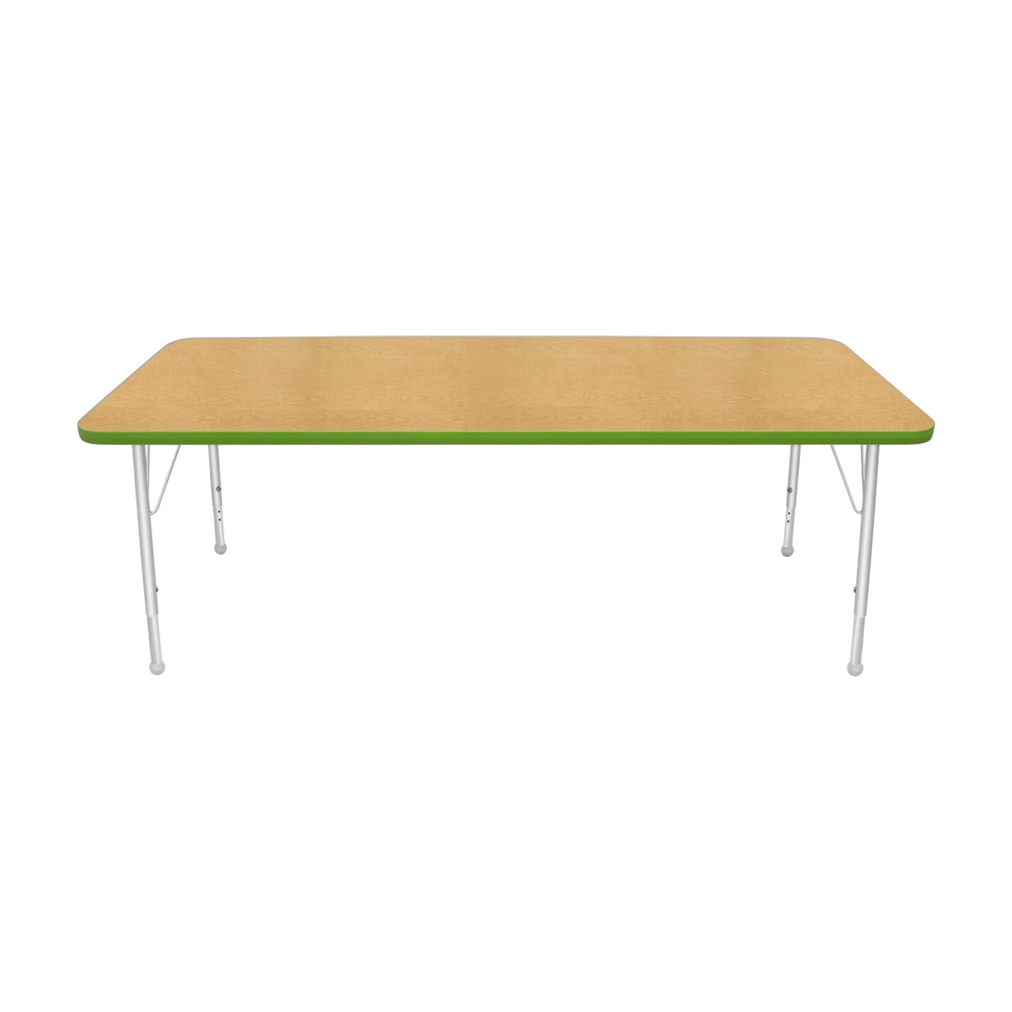 Mahar Creative Colors Small Rectangle Activity Table Preschool Height Adjustable Legs 72"W x 30"D x 17" - 25"H (MHR-3072LO)