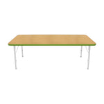 Mahar Creative Colors Small Rectangle Activity Table Preschool Height Adjustable Legs 72